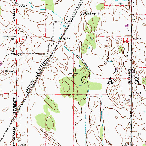 Topographic Map of Township of Cass, OH