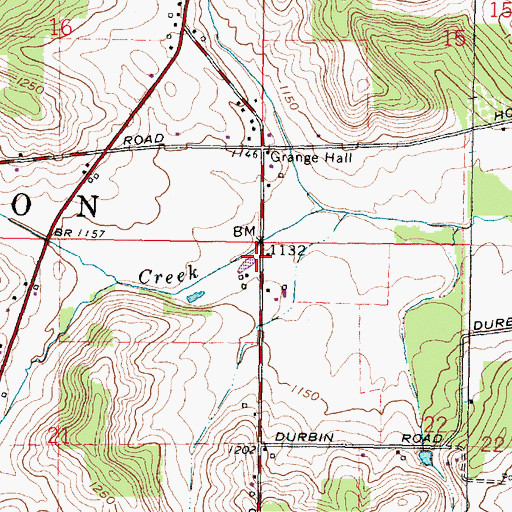 Topographic Map of Township of Jefferson, OH