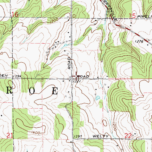 Topographic Map of Township of Monroe, OH