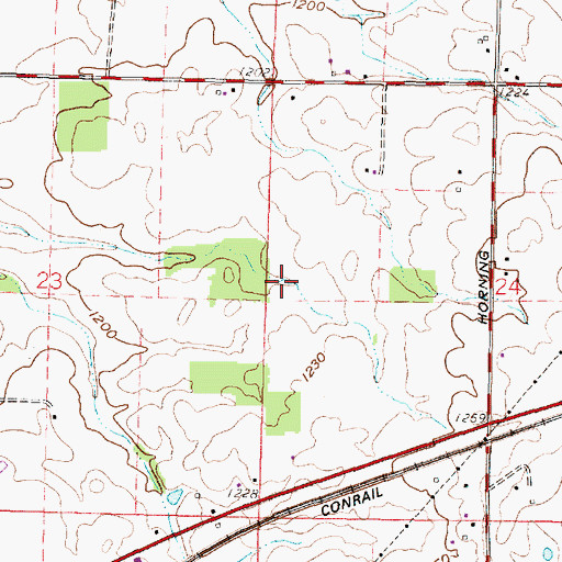 Topographic Map of Township of Sandusky, OH