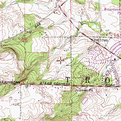Topographic Map of Township of Troy, OH
