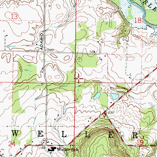 Topographic Map of Township of Weller, OH