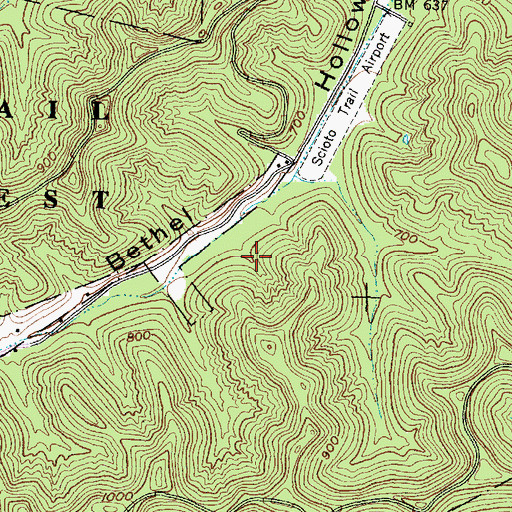 Topographic Map of Township of Franklin, OH