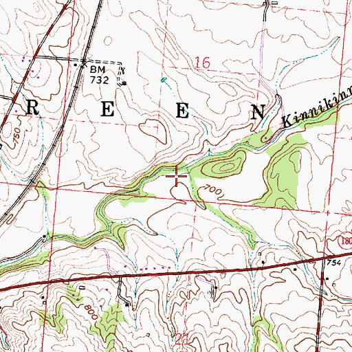 Topographic Map of Township of Green, OH