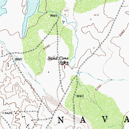 Topographic Map of Sand Cone Springs, AZ