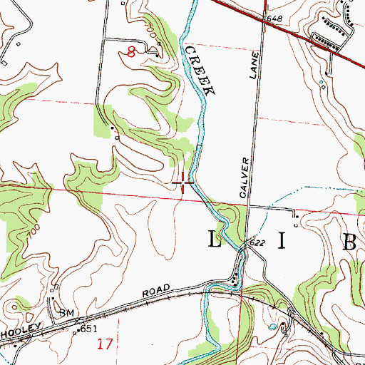 Topographic Map of Township of Liberty, OH