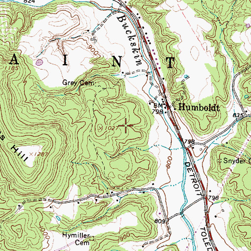 Topographic Map of Township of Paint, OH
