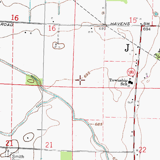 Topographic Map of Township of Jackson, OH