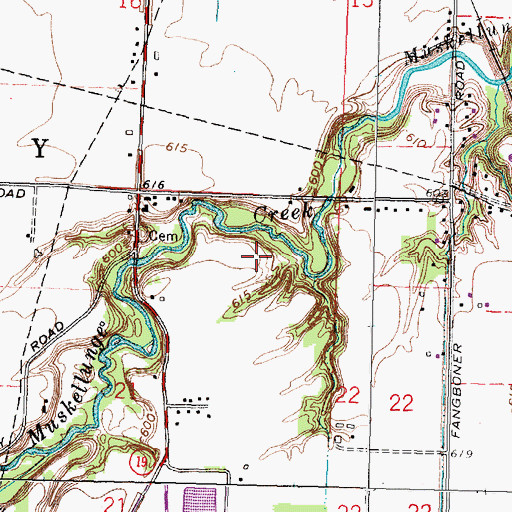 Topographic Map of Township of Sandusky, OH