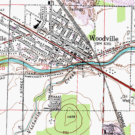 Topographic Map of Township of Woodville, OH