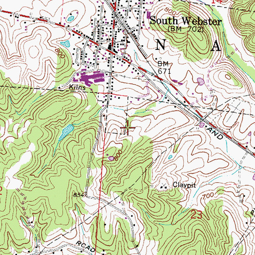 Topographic Map of Township of Bloom, OH