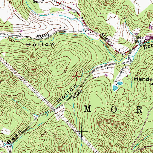 Topographic Map of Township of Morgan, OH