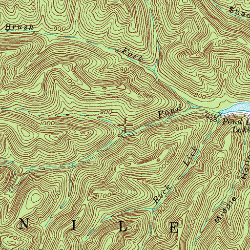 Topographic Map of Township of Nile, OH