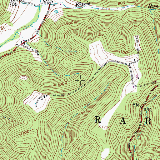 Topographic Map of Township of Rarden, OH