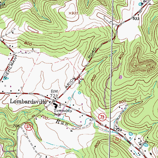 Topographic Map of Township of Union, OH