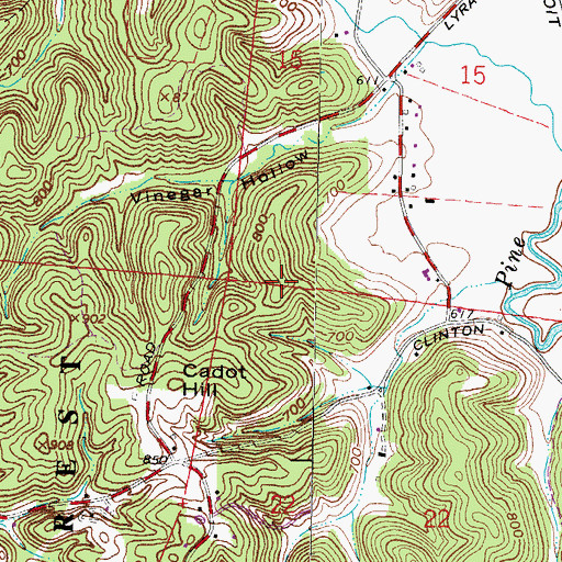 Topographic Map of Township of Vernon, OH