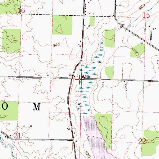 Topographic Map of Township of Bloom, OH