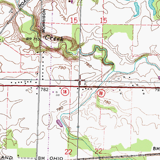 Topographic Map of Township of Clinton, OH