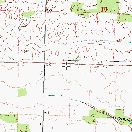 Topographic Map of Township of Reed, OH