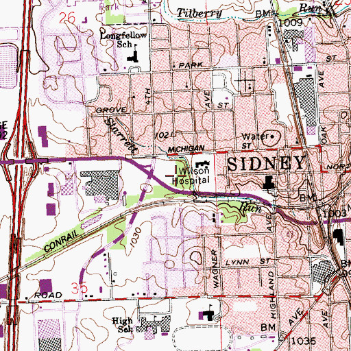 Topographic Map of Township of Clinton, OH