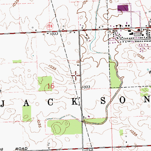 Topographic Map of Township of Jackson, OH