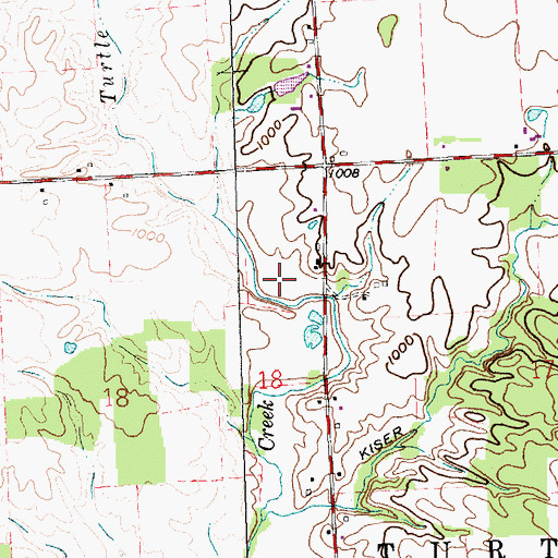 Topographic Map of Township of Turtle Creek, OH