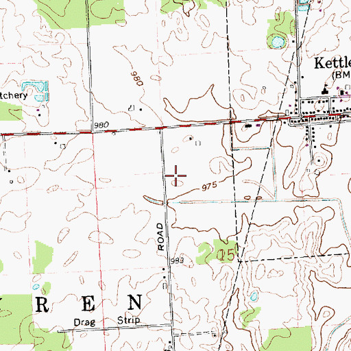 Topographic Map of Township of Van Buren, OH