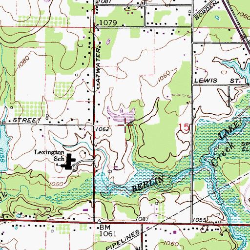 Topographic Map of Township of Lexington, OH