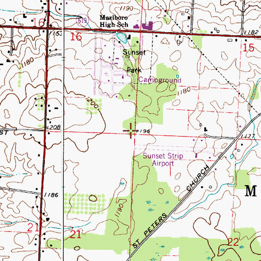 Topographic Map of Township of Marlboro, OH