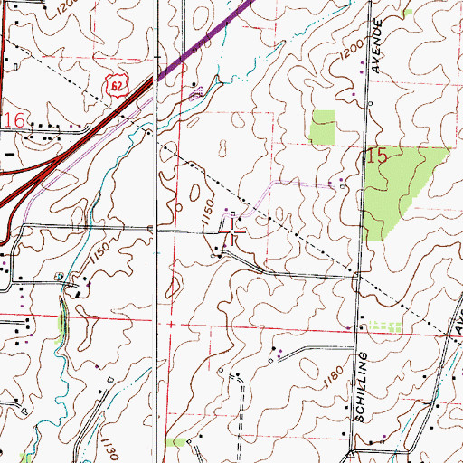 Topographic Map of Township of Nimishillen, OH