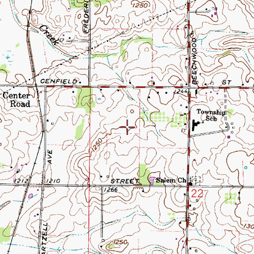 Topographic Map of Township of Washington, OH
