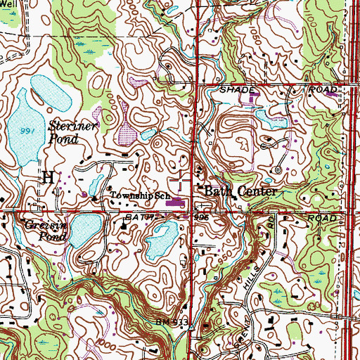 Topographic Map of Township of Bath, OH