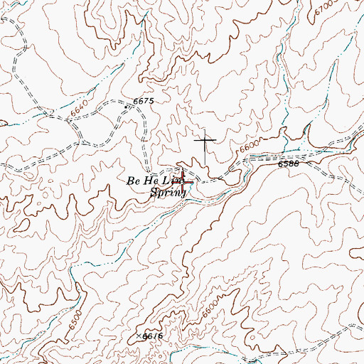 Topographic Map of Be He Lini Spring, AZ