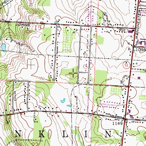 Topographic Map of Township of Franklin, OH