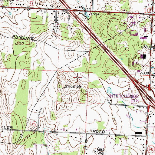 Topographic Map of Township of Green, OH