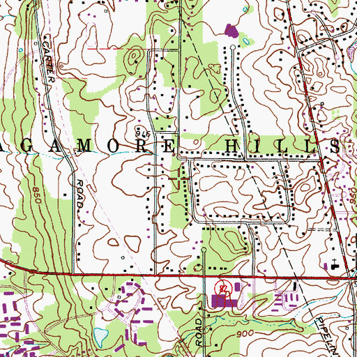 Topographic Map of Township of Sagamore Hills, OH