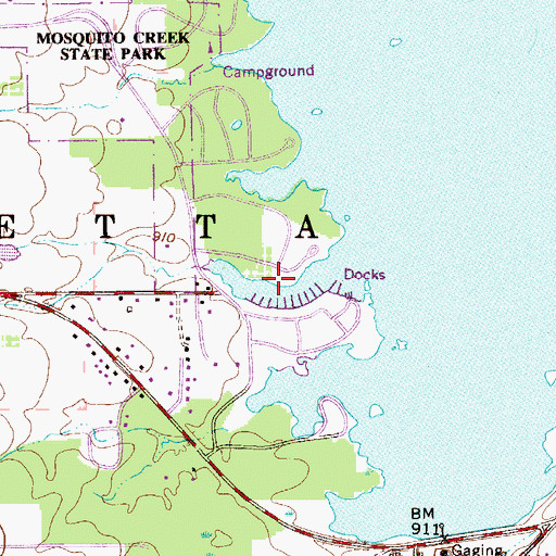 Topographic Map of Township of Bazetta, OH