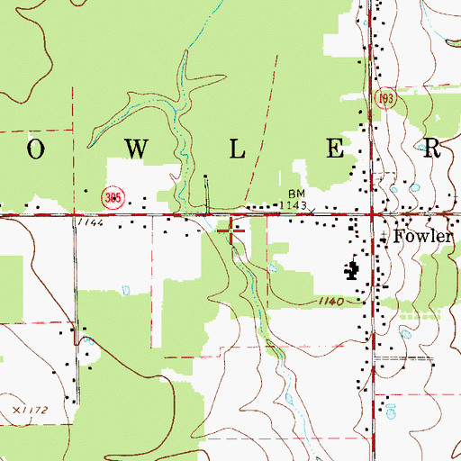 Topographic Map of Township of Fowler, OH