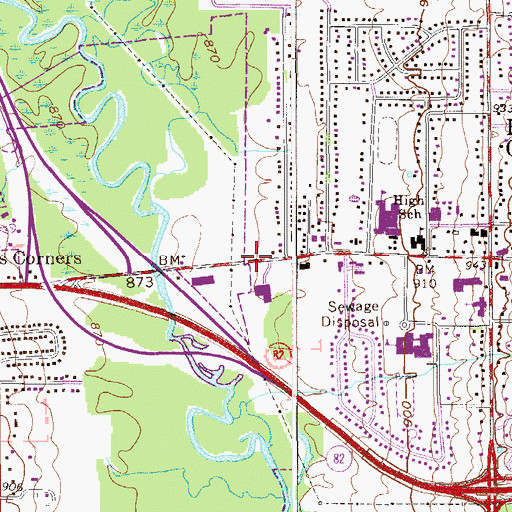 Topographic Map of Township of Howland, OH