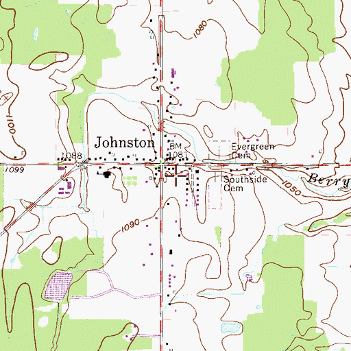 Topographic Map of Township of Johnston, OH