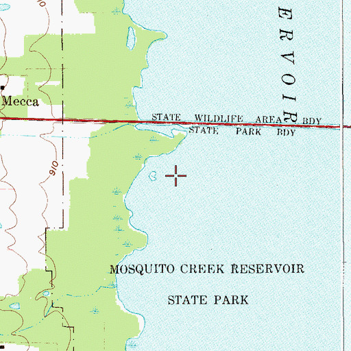 Topographic Map of Township of Mecca, OH