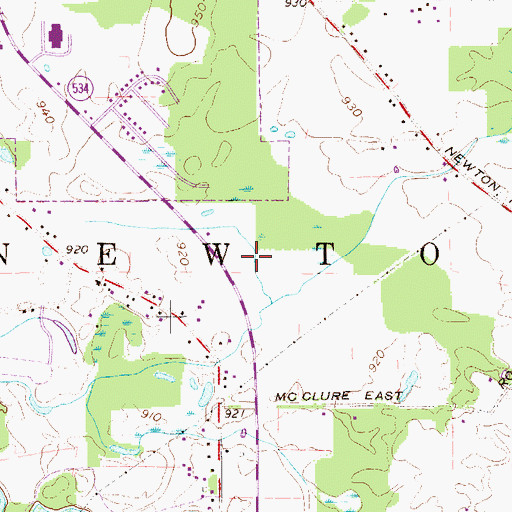 Topographic Map of Township of Newton, OH