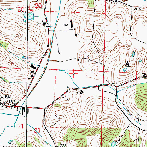 Topographic Map of Township of Auburn, OH