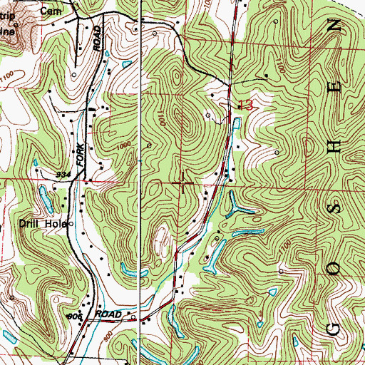 Topographic Map of Township of Goshen, OH