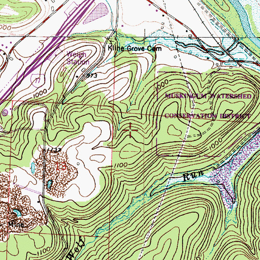 Topographic Map of Township of Lawrence, OH