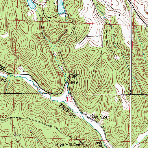 Topographic Map of Township of Perry, OH