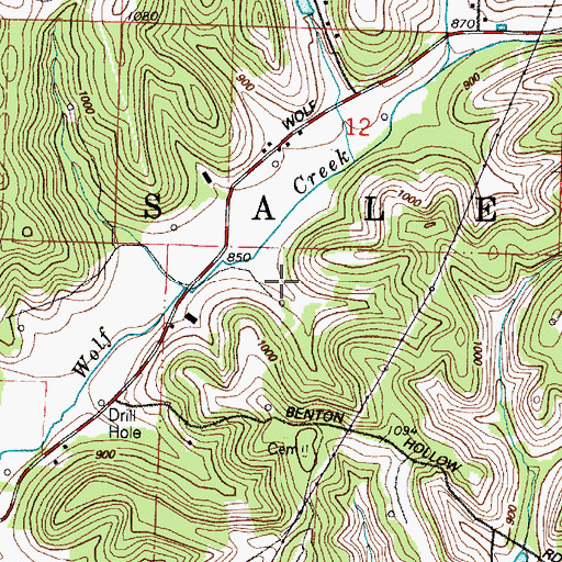 Topographic Map of Township of Salem, OH