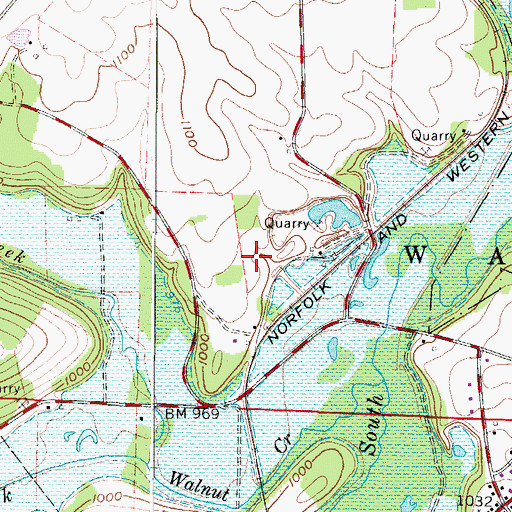 Topographic Map of Township of Wayne, OH