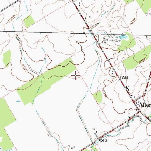 Topographic Map of Township of Allen, OH