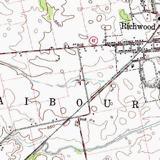 Topographic Map of Township of Claibourne, OH